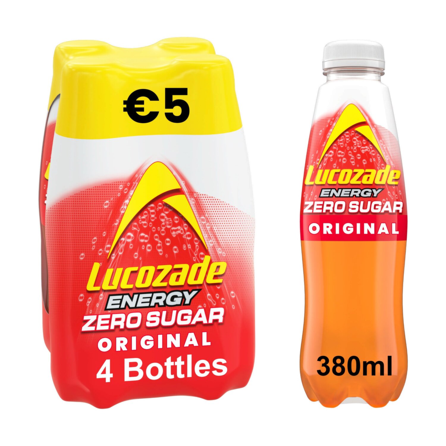 lucozade e-cigarette Lucozade Energy Zero Sugar Drink Original 4x380ml PMP €5