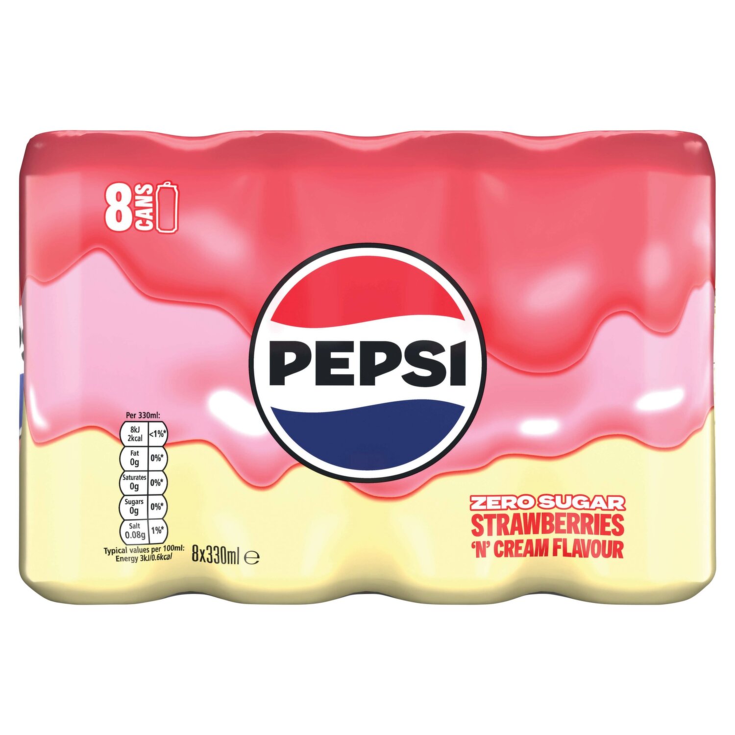 Pepsi Cream Soda Flavour Can 8 x 330ml - Dunnes Stores