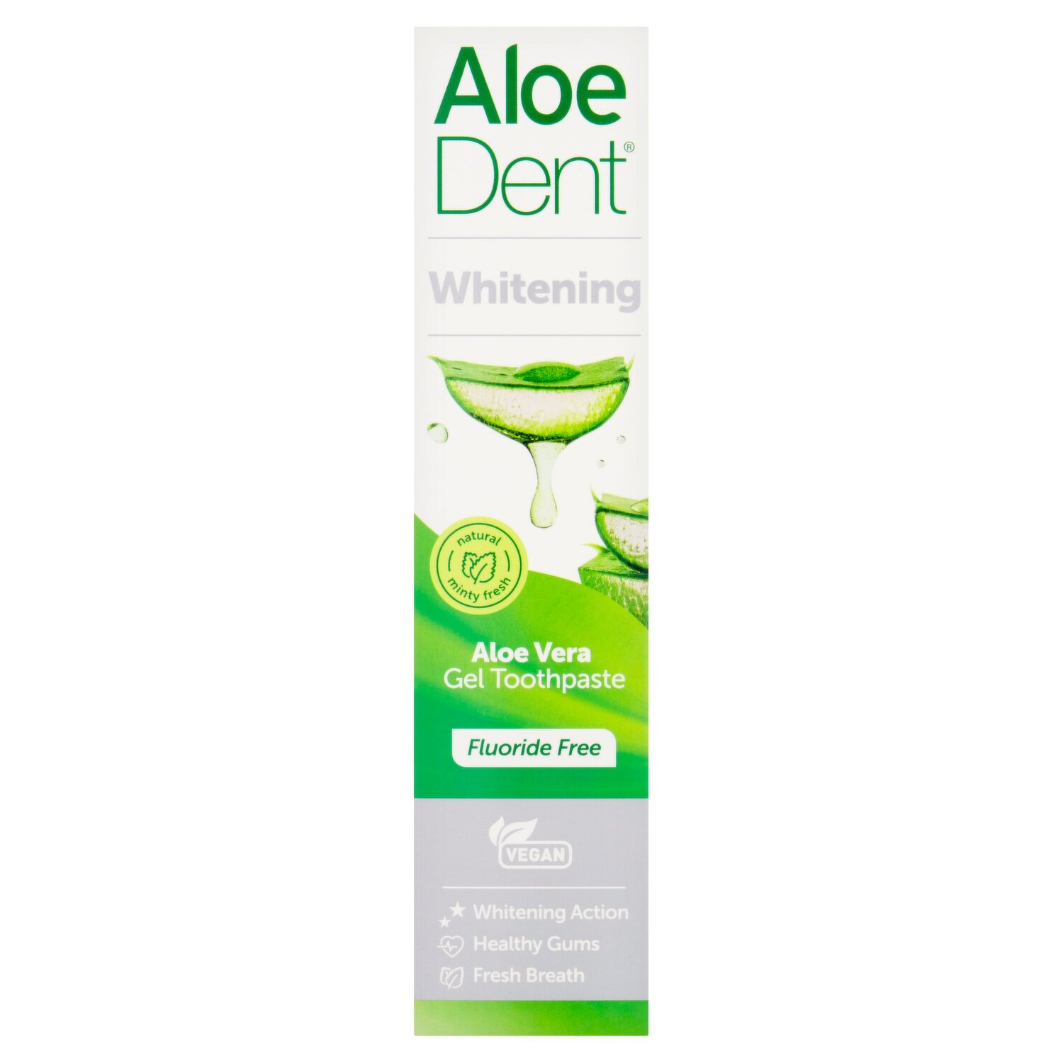 AloeDent Whitening Aloe Vera Fluoride Free Gel Toothpaste 100ml - Dunnes  Stores
